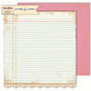 Sassafras Lass - Sweetly Smitten Collection - 12 x 12 Double Sided Paper - Pen Pals