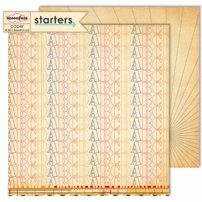 Sassafras Lass - Starters Collection - 12 x 12 Double Sided Paper - ABC