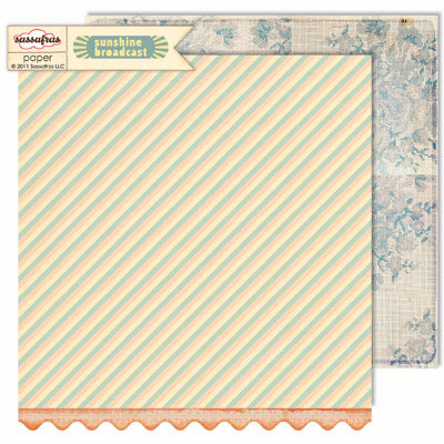 Sassafras Lass - Sunshine Broadcast Collection - 12 x 12 Double Sided Paper - Beaming