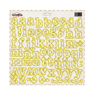 Sassafras Lass - Sunshine Lollipop Collection - 12x12 Cardstock Monogram Stickers - Sunshine Lollipop, CLEARANCE