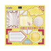 Sassafrass Lass - Serendipity Collection - Journal Tag 12x12 Cardstock Stickers - Sunshine Lollipop, CLEARANCE