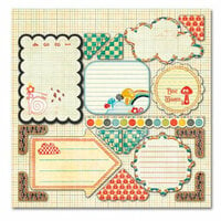 Sassafras Lass - Serendipity Collection - Happy Place - 12 x 12 Cardstock Stickers - Journal Tags