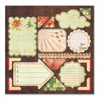 Sassafras Lass - Serendipity Collection - Fawnd of You Too - 12 x 12 Cardstock Stickers - Journal Tags, CLEARANCE