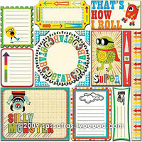 Sassafras Lass - Monstrosity Collection - 12 x 12 Cardstock Stickers - Journal Tags