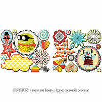 Sassafras Lass - Monstrosity Collection - Cardstock Stickers - Sweet Treats