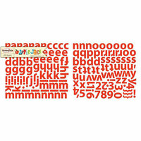 Sassafras Lass - Apple Jack Collection - Glittered Cardstock Stickers - Alphabet