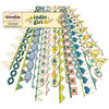 Sassafras Lass - Indie Girl Collection - 12 x 12 Cardstock Stickers - Flag Banners