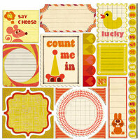 Sassafras Lass - Count Me In Collection - 12 x 12 Cardstock Stickers - Journal Tags