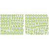 Sassafras Lass - Glittered Cardstock Stickers - Alphabet - Kelly Green