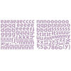 Sassafras Lass - Glittered Cardstock Stickers - Alphabet - Violet