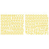 Sassafras Lass - Cardstock Stickers - Mini Alphabet - Yellow Paper