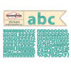 Sassafras Lass - Paper Crush Collection - Cardstock Stickers - Mini Alphabet - Blue Linen
