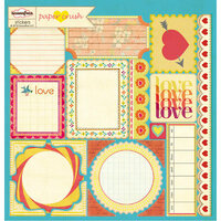 Sassafras Lass - Paper Crush Collection - 12 x 12 Cardstock Stickers - Journal Tags