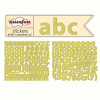 Sassafras Lass - Sunshine Broadcast Collection - Cardstock Stickers - Mini Alphabet - Goldenrod
