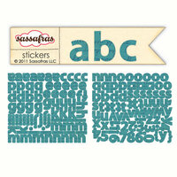 Sassafras Lass - Sunshine Broadcast Collection - Cardstock Stickers - Mini Alphabet - Slate