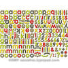 Sassafras Lass - Self Adhesive Chipboard Stickers - Alphabet - Mix and Match - Earthy