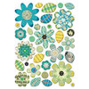 Sassafras Lass - Self Adhesive Chipboard Stickers - Garden Bits - Blues