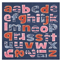 Sassafras Lass - Blue Boutique Collection - Diecut Monograms - Alphabet, CLEARANCE
