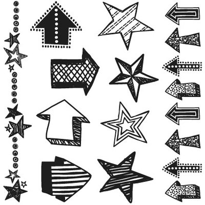 Sassafras Lass - Nesters Clear Stamp Sets - Doodled Dings, CLEARANCE