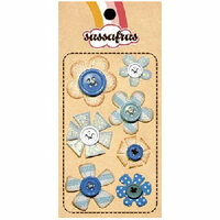 Sassafras Lass - In a Stitch - Blossoms - Blue, CLEARANCE