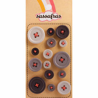 Sassafras Lass - Serendipity - Life at the Pole Collection - In a Stitch Buttons - Grey, CLEARANCE