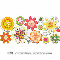 Sassafras Lass - Paper Whimsies - Die Cut Blossoms - Beatnik Buds