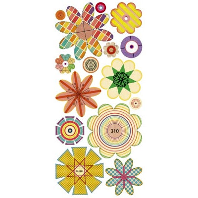 Sassafras Lass - Paper Whimsies - Die Cut Blossoms - Razzle Dazzle, CLEARANCE