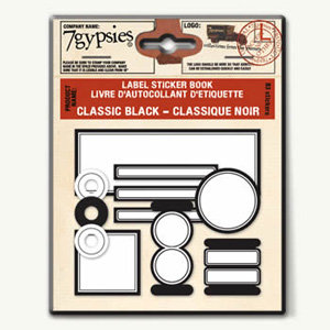 7 Gypsies - 97% Label Sticker Book - Stickers - Classic Black, CLEARANCE