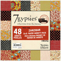 7 Gypsies - 8x8 Paper Pack - Variety - Journey - Zanzibar
