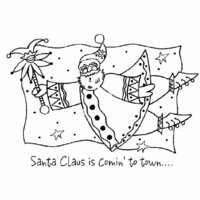 Shirleys 2 Girls - Christmas - Clear Acrylic Stamps - Santa Claus is Comin