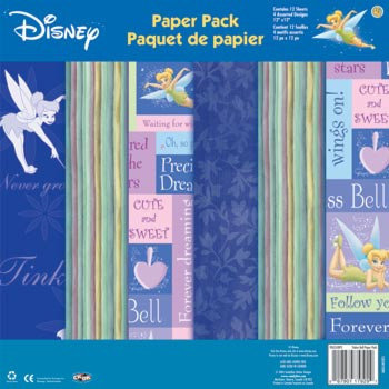 Sandylion - Disney Fairies Collection - 12x12 Paper Pack - Tinker Bell, CLEARANCE