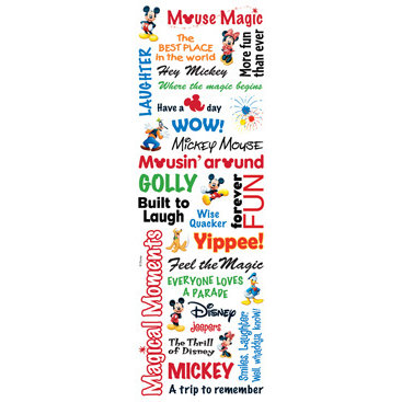Sandylion - Disney - Mickey Collection - Rub Ons - Phrases, CLEARANCE