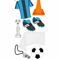 Sandylion - Large Essentials - Handmade 3 Dimensional Stickers - Soccer, CLEARANCE