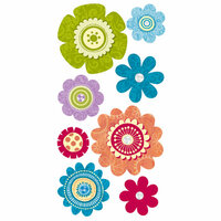 Sandylion - Essentials - Kelly Panacci Collection - Hand Made Stickers - 360 Degrees Flowers, CLEARANCE