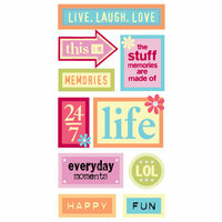 Sandylion - Essentials - Kelly Panacci Collection - Hand Made Stickers - Funtastik Words, CLEARANCE