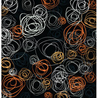 Sandylion - Tangerine Twist Collection - 12x12 Paper - Doodle Madness