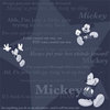 Sandylion - Disney Collection - 12x12 Paper - Mickey - Black Tonal Phrases