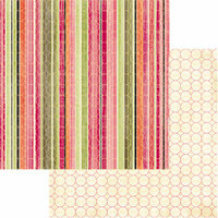 Sandylion - Kelly Panacci - His and Hers Collection - 12 x 12 Double Sided Paper - Stripes and Circles, CLEARANCE