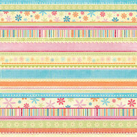 Sandylion - Kelly Panacci - Funtastik Collection - 12x12 Paper - Funtastik Stripes, CLEARANCE