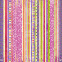 Sandylion - Kelly Panacci - Artsy Collection - 12x12 Paper - Inky Pinky Stripes, CLEARANCE