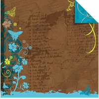 Sandylion - Rouge de Garance - Ailes ou Fleurs Collection - 12x12 Double Sided Paper - Butterfly Love, CLEARANCE