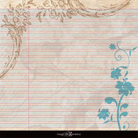 Sandylion - Rouge de Garance - Ailes ou Fleurs Collection - 12x12 Double Sided Paper - Dream Diary, CLEARANCE
