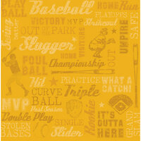 Sandylion - Sports Collection - 12x12 Paper - Baseball Words, CLEARANCE