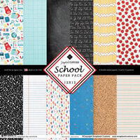 Scrapbook Customs - 12 x 12 Paper Pack - School