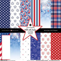 Scrapbook Customs - 12 x 12 Paper Pack - 4th of July