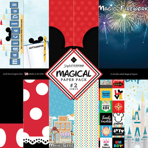Scrapbook Customs - Magical Collection - 12 x 12 Paper Pack - Magical 02