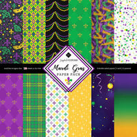 Scrapbook Customs - 12 x 12 Paper Pack - Mardi Gras