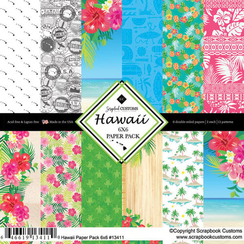 Scrapbook Customs - 6 x 6 Paper Pack - Hawaii