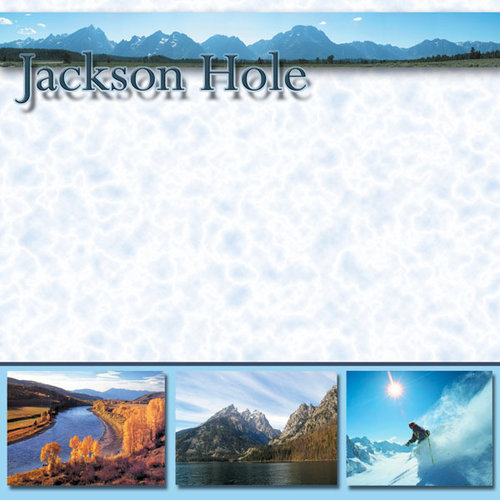 Scrapbook Customs - United States Collection - Wyoming - 12 x 12 Paper - Jackson Hole