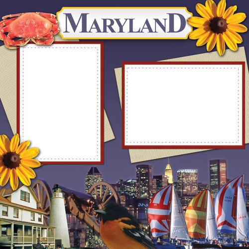 Scrapbook Customs - United States Collection - Maryland - 12 x 12 Paper